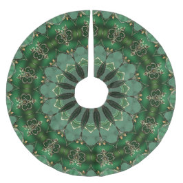 Jupon De Sapin En Polyester Brossé Green Decorative Tree Skirt
