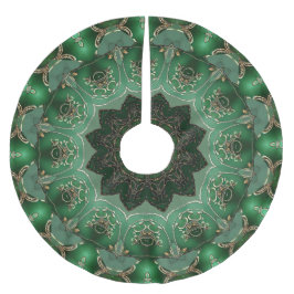 Jupon De Sapin En Polyester Brossé Green Decorative Tree Skirt