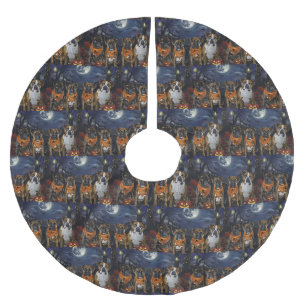 Jupon De Sapin En Polyester Brossé Halloween Éffrayant