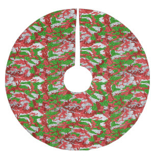 Jupon De Sapin En Polyester Brossé Haus De Camo Motif Silver Xmas