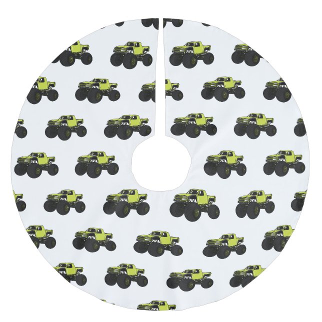 Jupon De Sapin En Polyester Brossé Illustration de camion monstre (Devant)