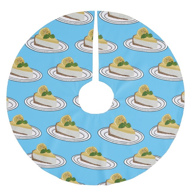 Jupon De Sapin En Polyester Brossé Illustration de citron cheesecake (Devant)