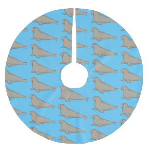 Jupon De Sapin En Polyester Brossé Illustration de dessin de phoque éléphant
