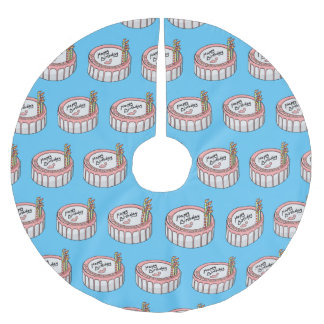 Jupon De Sapin En Polyester Brossé Illustration de gâteau d'anniversaire