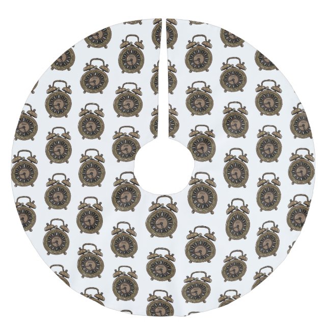 Jupon De Sapin En Polyester Brossé Illustration de l'horloge d'alarme (Devant)