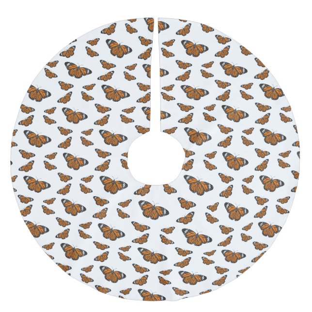 Jupon De Sapin En Polyester Brossé Illustration de papillon monarque (Devant)