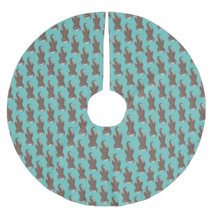 Jupon De Sapin En Polyester Brossé Illustration de plongée de loutre mignonne