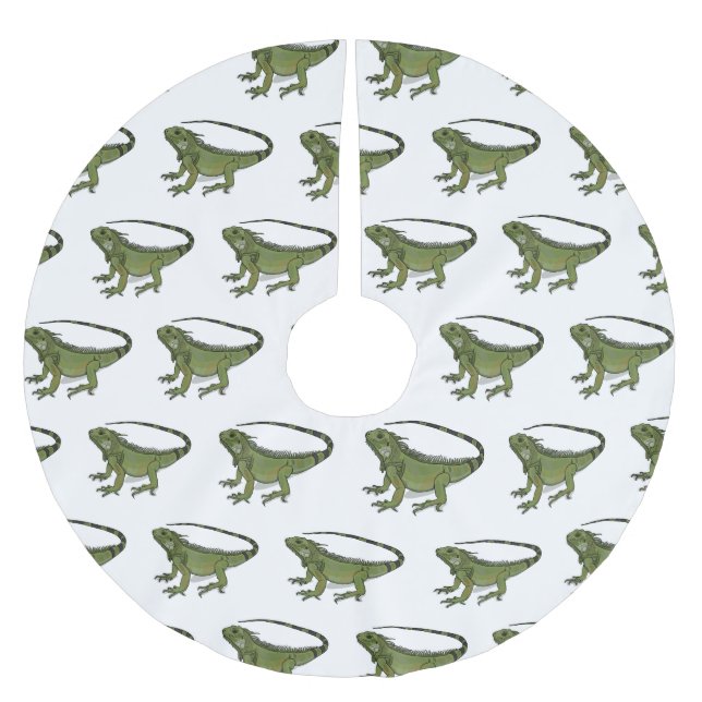 Jupon De Sapin En Polyester Brossé Illustration d'Iguana (Devant)