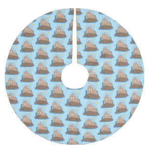 Jupon De Sapin En Polyester Brossé Illustration drôle de morse joyeux