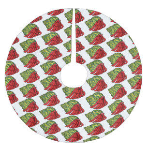 Jupon De Sapin En Polyester Brossé Illustration du crabe mignon
