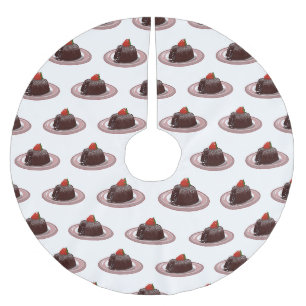 Jupon De Sapin En Polyester Brossé Illustration du gâteau de lave au chocolat