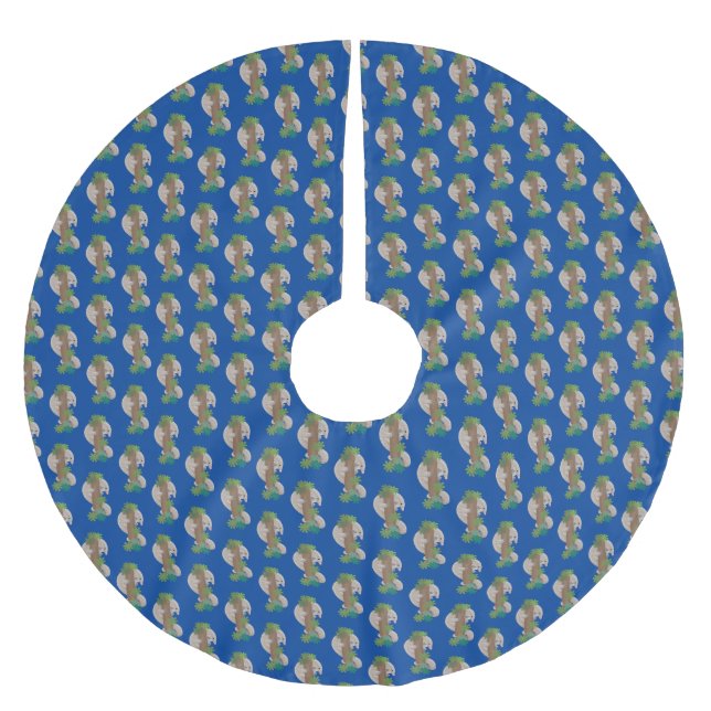 Jupon De Sapin En Polyester Brossé Illustration d'une anteure de pangolin mignonne (Devant)