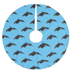 Jupon De Sapin En Polyester Brossé Illustration d'une baleine tueuse