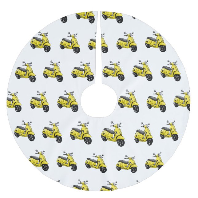 Jupon De Sapin En Polyester Brossé Illustration d'une moto cyclable (Devant)