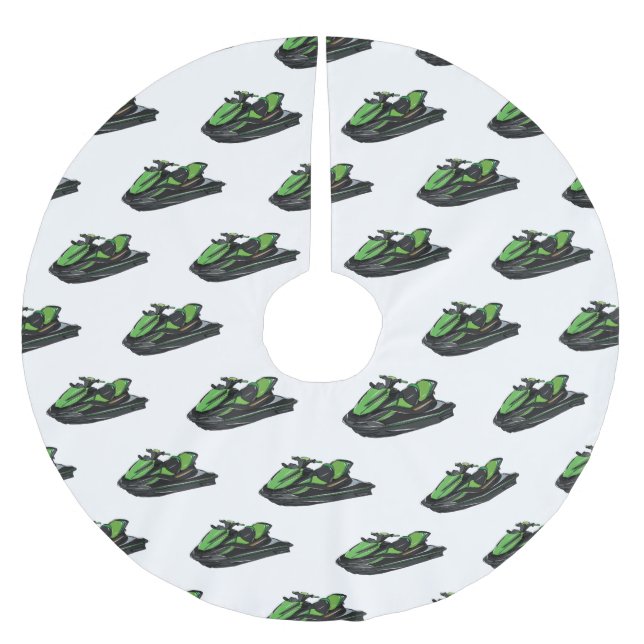 Jupon De Sapin En Polyester Brossé Illustration Jet ski (Devant)