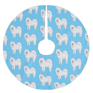 Jupon De Sapin En Polyester Brossé Illustration Samoyed dog