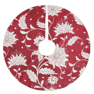 Jupon De Sapin En Polyester Brossé Imitation porcelaine chinoise : peinture florale