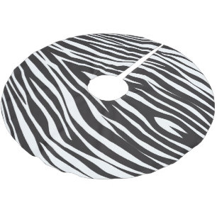 Jupon De Sapin En Polyester Brossé Imprimer les bandes Zebra