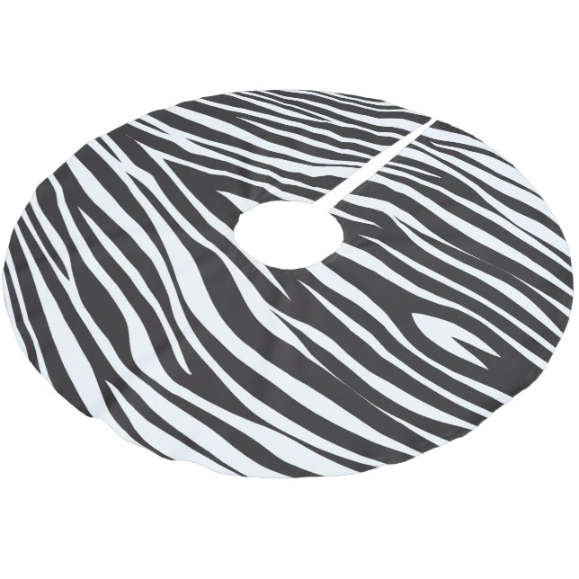 Jupon De Sapin En Polyester Brossé Imprimer les bandes Zebra (Angle)