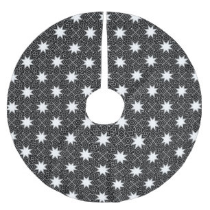 Jupon De Sapin En Polyester Brossé INV géométrique étoile