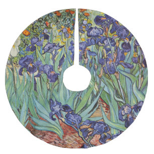 Jupon De Sapin En Polyester Brossé Iris de Van Gogh Peinture Impressionniste