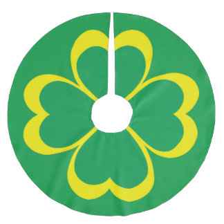 Jupon De Sapin En Polyester Brossé Irish shamrock cross for Saint Patrick’s Day