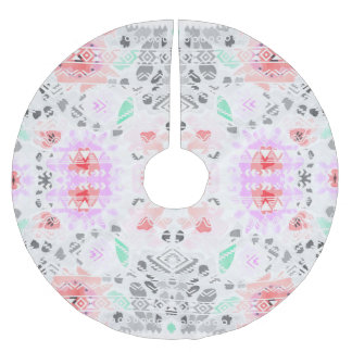 Jupon De Sapin En Polyester Brossé Joli floral aztèque coloré