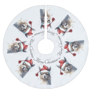 Jupon De Sapin En Polyester Brossé Joli Noël Alpaca, coutume