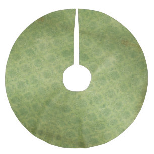 Jupon De Sapin En Polyester Brossé Joli rétro motif vert vintage de damassé