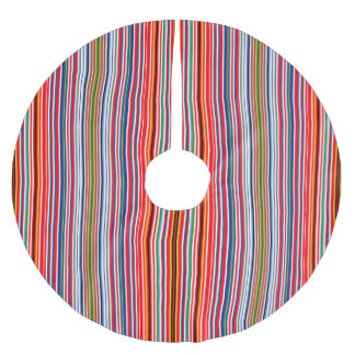 Jupon De Sapin En Polyester Brossé Jolies bandes décoratives colorées