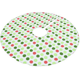 Jupon De Sapin En Polyester Brossé Jolly Holiday Polka Dots