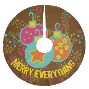 Jupon De Sapin En Polyester Brossé Joyeuse jupe d'arbre de vacances