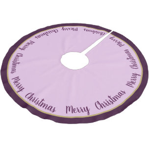 Jupon De Sapin En Polyester Brossé Joyeux Noël en jupe d'arbre