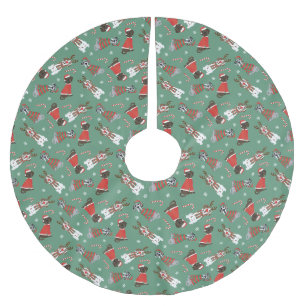 Jupon De Sapin En Polyester Brossé Joyeux Noël Grands Chiens Danois
