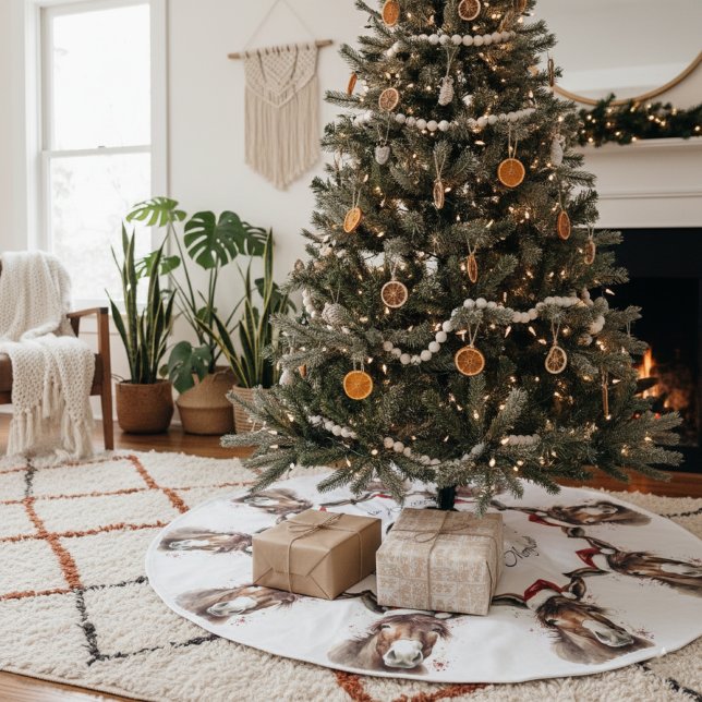 Jupon De Sapin En Polyester Brossé Joyeux petit âne de Noël, coutume (Créateur téléchargé)