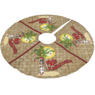 Jupon De Sapin En Polyester Brossé Jupe 2 d'arbre de Noël de Pin- Mele Kalikimaka