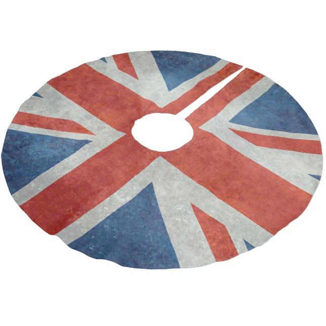 Jupon De Sapin En Polyester Brossé Jupe britannique BRITANNIQUE d'arbre de drapeau (Angle)