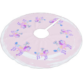 Jupon De Sapin En Polyester Brossé Jupe carousel Pony