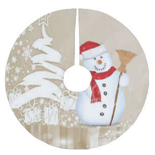 Jupon De Sapin En Polyester Brossé Jupe d'arbre de Noël