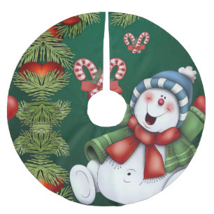 Jupon De Sapin En Polyester Brossé Jupe d'arbre de Noël