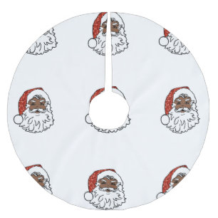 Jupon De Sapin En Polyester Brossé jupe d'arbre de noël de santa claus noire