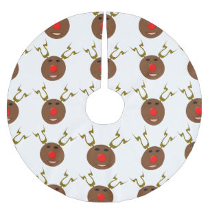 Jupon De Sapin En Polyester Brossé Jupe d'arbre de rennes de Noël Cyber