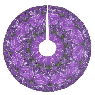 Jupon De Sapin En Polyester Brossé Jupe d'arbre décoratif violet