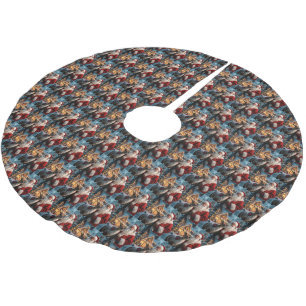 Jupon De Sapin En Polyester Brossé Jupe d'arbre du Père Noël