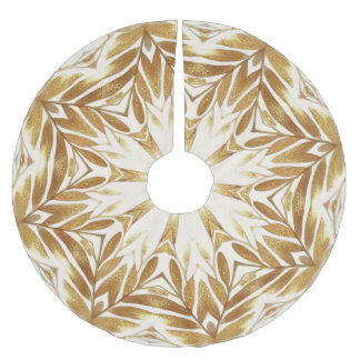 Jupon De Sapin En Polyester Brossé Jupe de Noël décorative en or beige