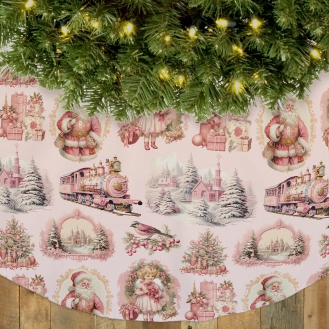 Jupon De Sapin En Polyester Brossé Jupe de Noël victorienne rose antique (Créateur téléchargé)