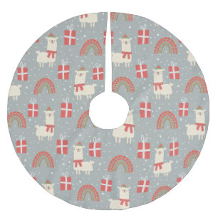 Jupon De Sapin En Polyester Brossé Jupe en Polyester Brossé fin Noël mignonne/drôle