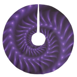 Jupon De Sapin En Polyester Brossé Jupe en spirale pourpre d'arbre de fractale