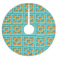 Jupe en Trellis Arbre Turquoise et Orange