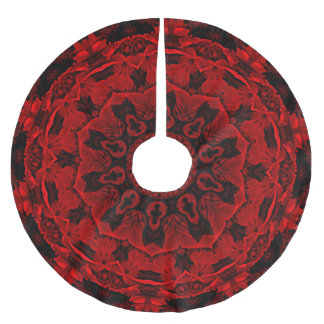 Jupon De Sapin En Polyester Brossé Jupe Feuille rouge